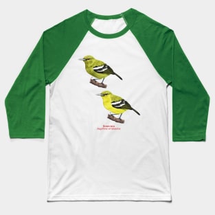 Green iora | Aegithina viridissima ⚥ Baseball T-Shirt